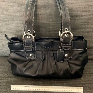 Coach black Soho Pleated Satchel